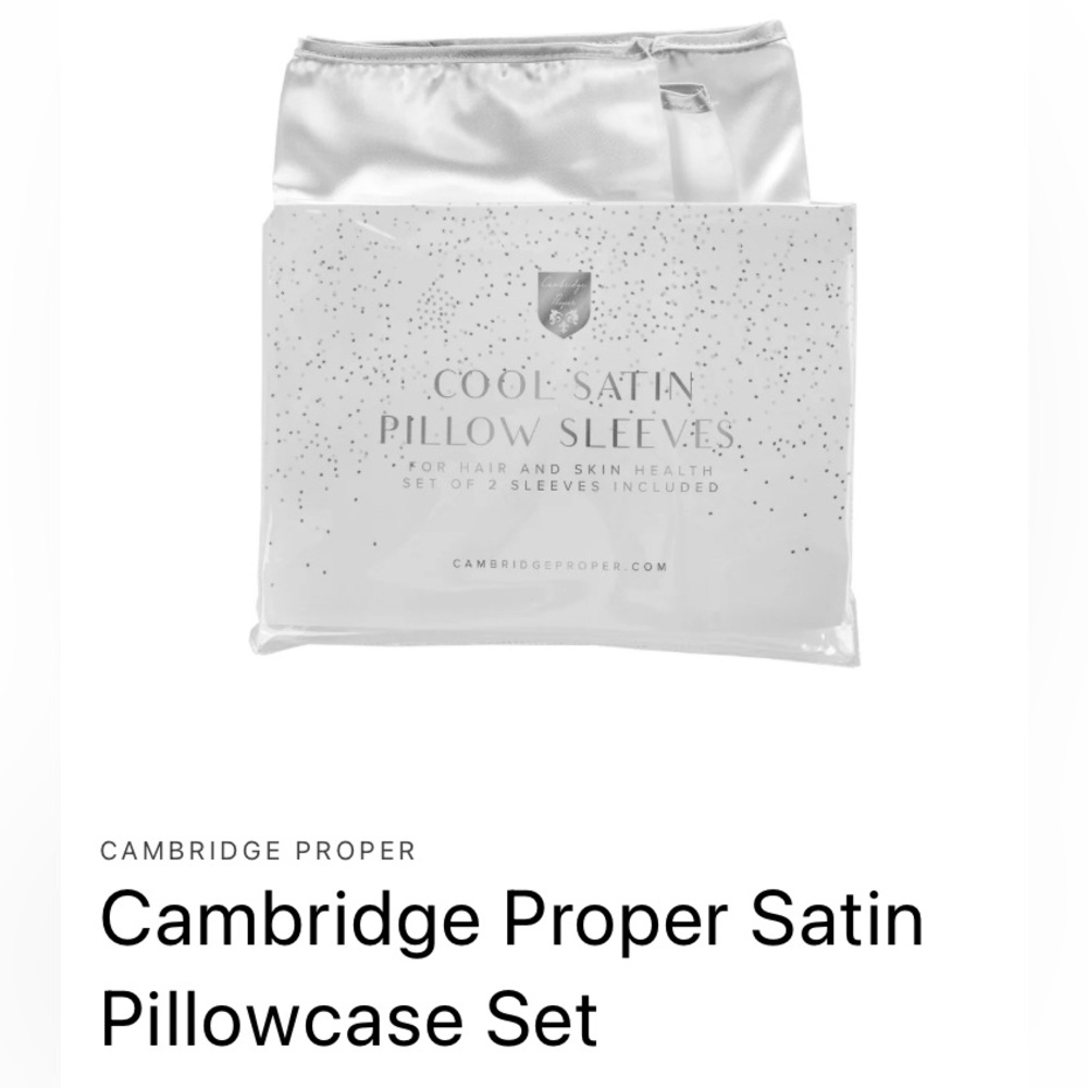 🎁Cambridge Proper COOL white Satin pillowcases
